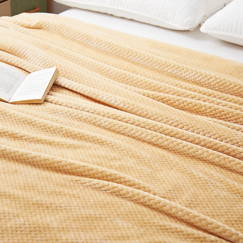 Светло-коричневый чистый цвет постельные принадлежности одеяло дизайн флисовые