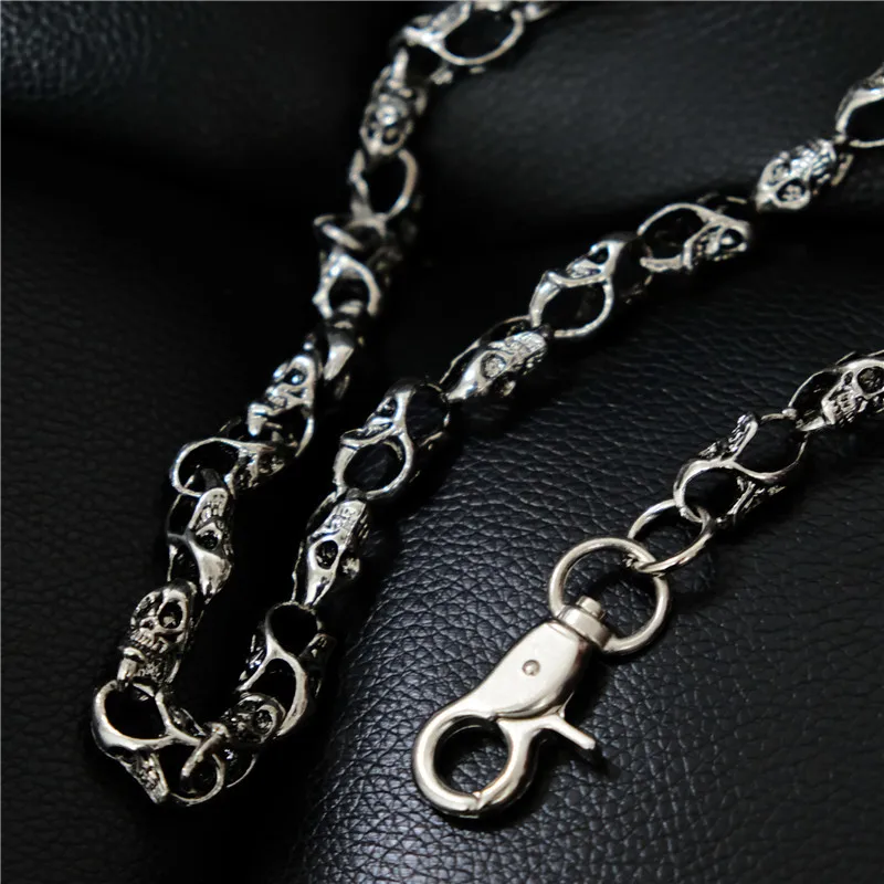 86cm Hip Hop Gothic Men's Skeleton Waist Chains Accessories Wallet Chain Biker Trucker Keychain Punk Heavy Jeans Pants | Украшения и