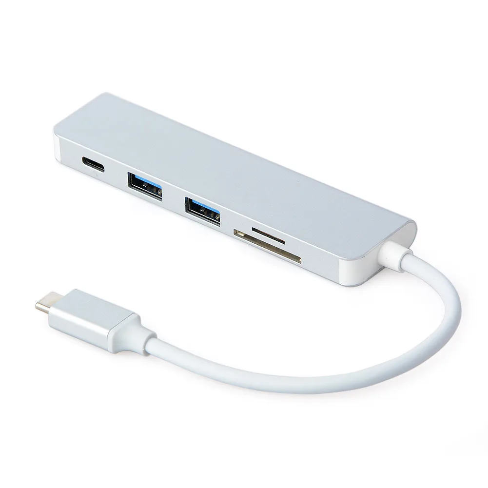 USB 3 0 на 2xusb 3.0 5in1 концентратор адаптер SD TF кардридер для Macbook 5 в 1 C Тип расширитель