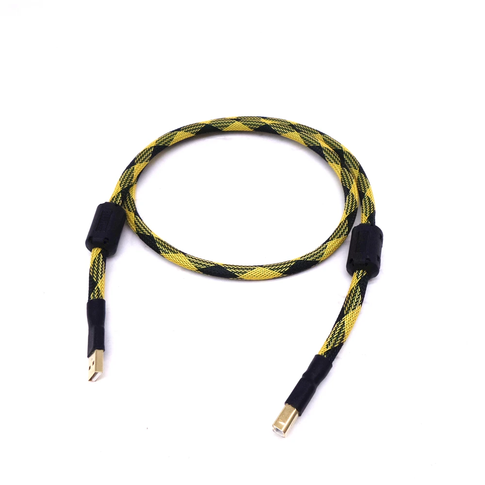 GAO-USB1 HIFI аудио усилитель Высокое качество 4N OFC USB кабель с магнитным кольцом для Hifi ЦАП усилитель 0,5 м 1 м 1,5 м 2 м usb A к USB B