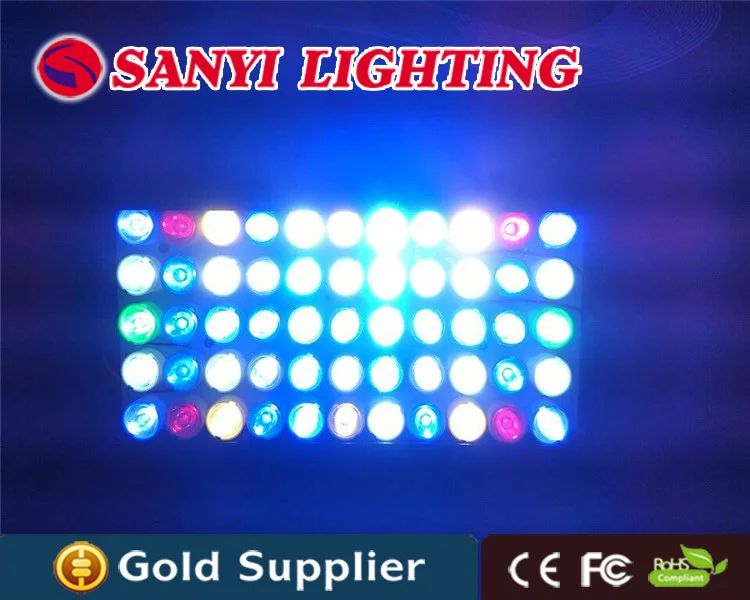 

Hot sale aquarium lighting marine coral reef 55x3W dimmable full spectrum red+blue+green+warm white+cool white
