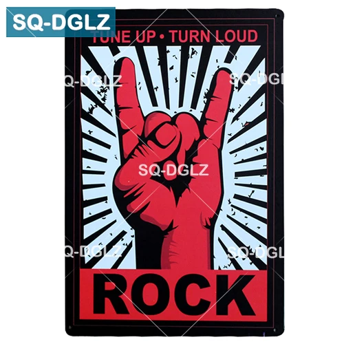 [SQ-DGLZ] MUSIC GUITAR Metal Sign Bar Wall Decoration Tin Sign Vintage Metal Signs Home Decor Painting Plaques Art Poster - Цвет: 0592