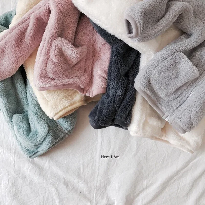 Осенне-зимняя одежда детская из искусственного меха для малышей плотное теплое