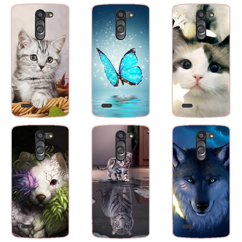 Чехол для LG L Bello D331 D335 Prime D337 задняя крышка Цветочные растения Оригинальный Мягкий