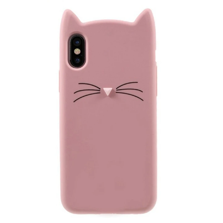 Милый чехол для iPhone 6 S 6 S 7 8 Plus 8 Plus 7Plus X XS силиконовый чехол 3D Единорог Лошадь Кролик Ститч Кот мультфильм мягкий чехол для телефона