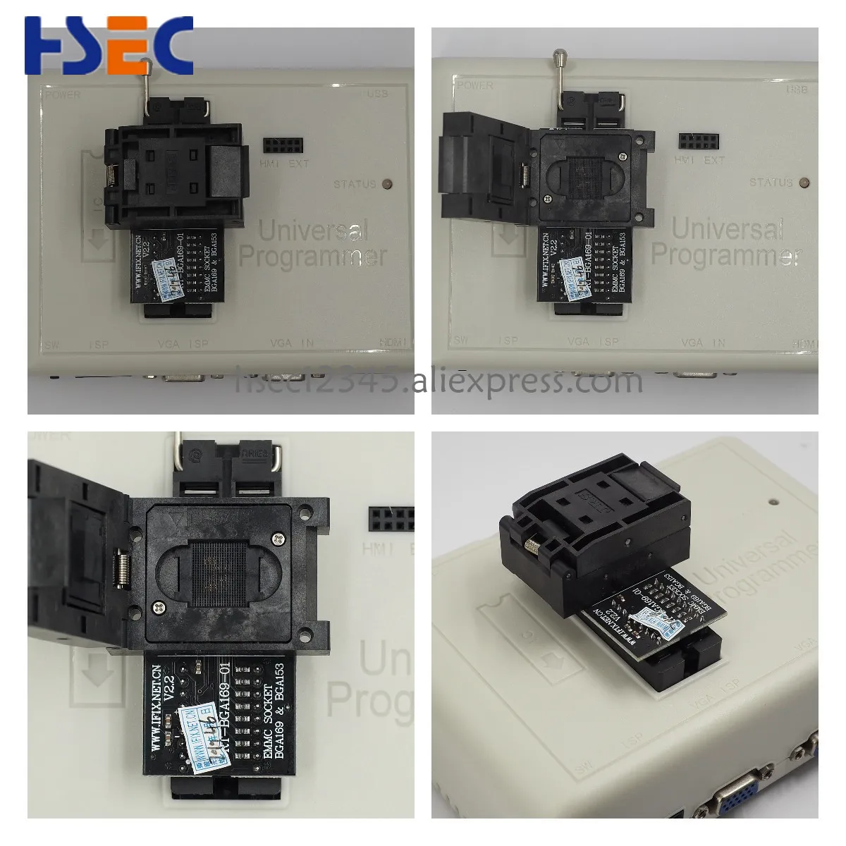 RT-BGA169-01 V2.0 EMMC Seat EMCP153 EMCP169 гнездо BGA169 BGA153 EMMC адаптер 11,5*13 мм добавить 3 шт. Матрица для RT809H программист
