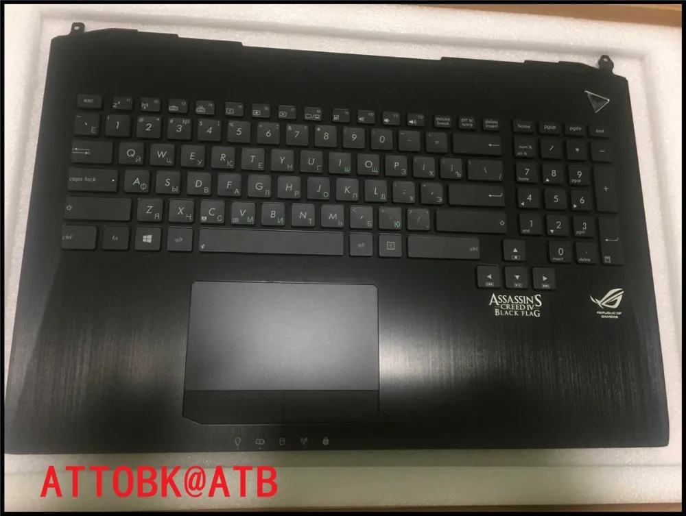 ATTOBK@ ATB русский стандарт Клавиатура для ноутбука Упор рук для ASUS G750 G750JH G750JM G750JS G750JW G750JX G750JZ с подсветкой