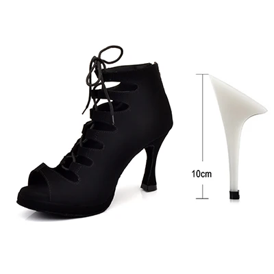 Black 10cm Ladingwu/новые женские туфли для латинских танцев; бальные туфли на платформе для танго; женские удобные фланелевые туфли для танцев; Цвет Черный; 9 см; Куба - Цвет: Black 10cm