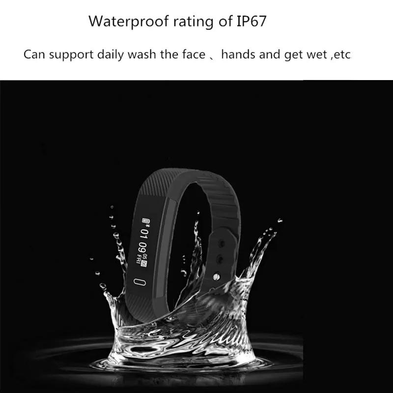 Fitness Tracker Pedometer Watch Dustproof Waterproof Step Counter With Sleep Calorie Monitor OLED Big Screen Smart Sports | Спорт и