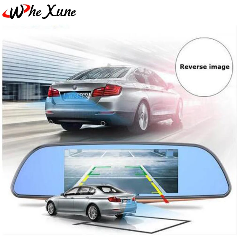 WHEXUNE 2018 новый 7 дюймов Full HD 1080 P Экран Видеорегистраторы для автомобилей Двойной