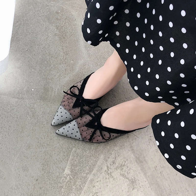 2019 New Arrival Women Flats Shoes Flat Heel Hollow Out Flower Shape Nude Pointed-toe bow zapatos mujer n884 | Обувь