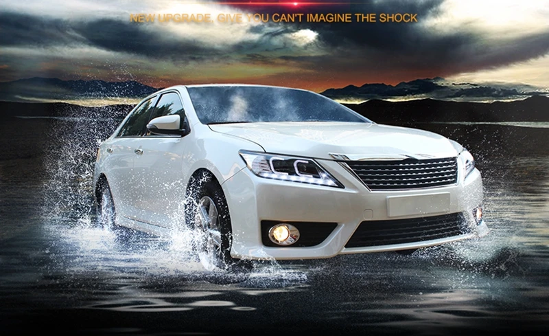 Vland Автомобиль Стайлинг для Toyota Camry фары 2012- светодиодный фары проектор DRL фары Ангельские глазки