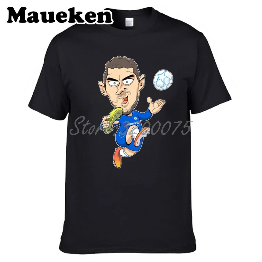 Мужская футболка Челси Eden Hazard 10 из Бельгии с героями мультфильмов для фанатов
