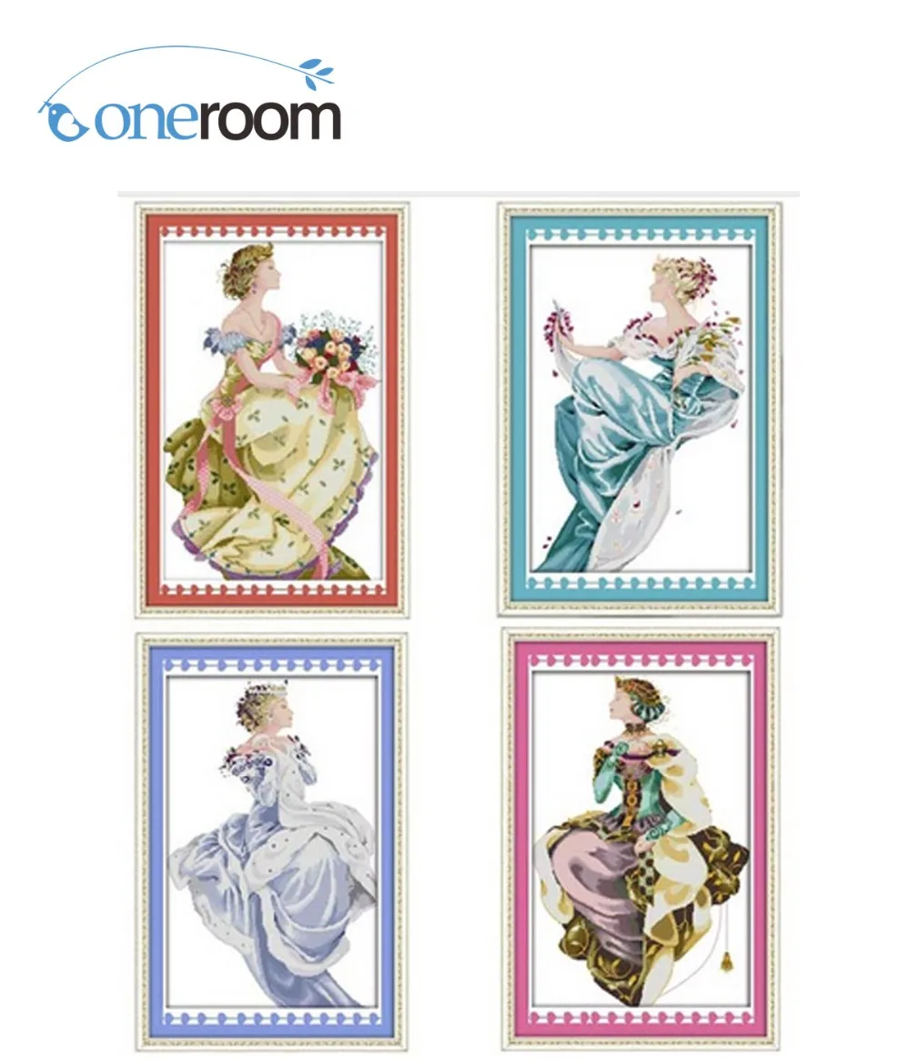 

DIM Winter Queen Counted Cross Stitch 11CT Printed 14CT Cross Stitch Set Chinese Cross-stitch Kit Embroidery Needlework