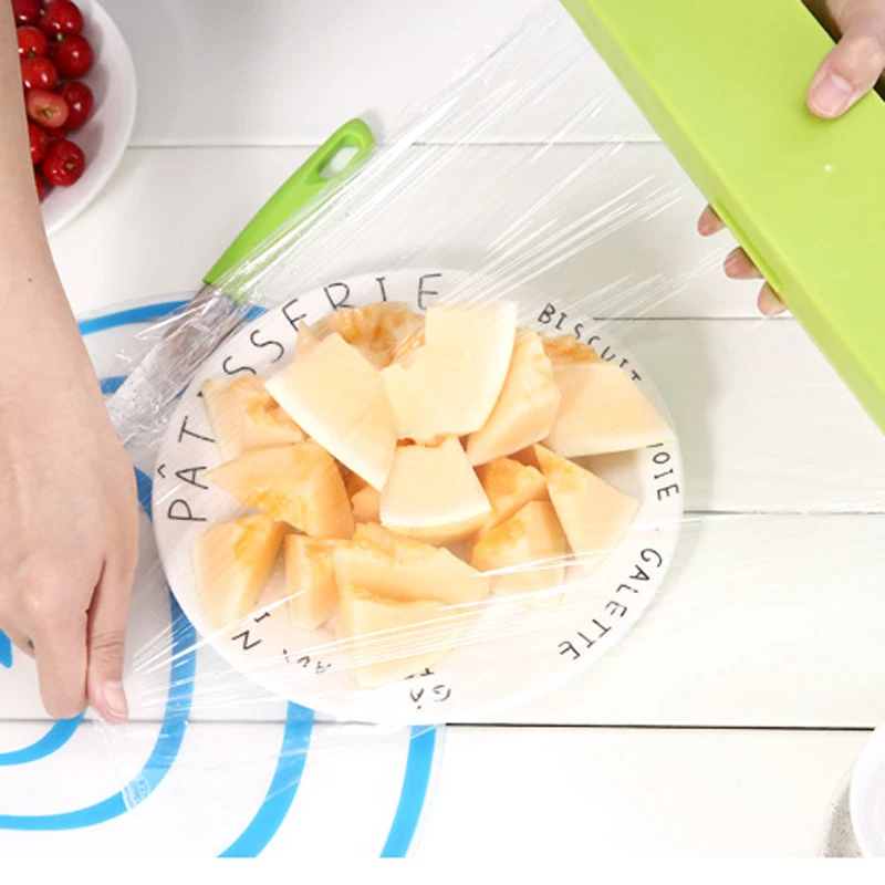 Plastic Wrap Dispensers Kitchen Cling Food Cutter Box Storage Tool | Дом и сад