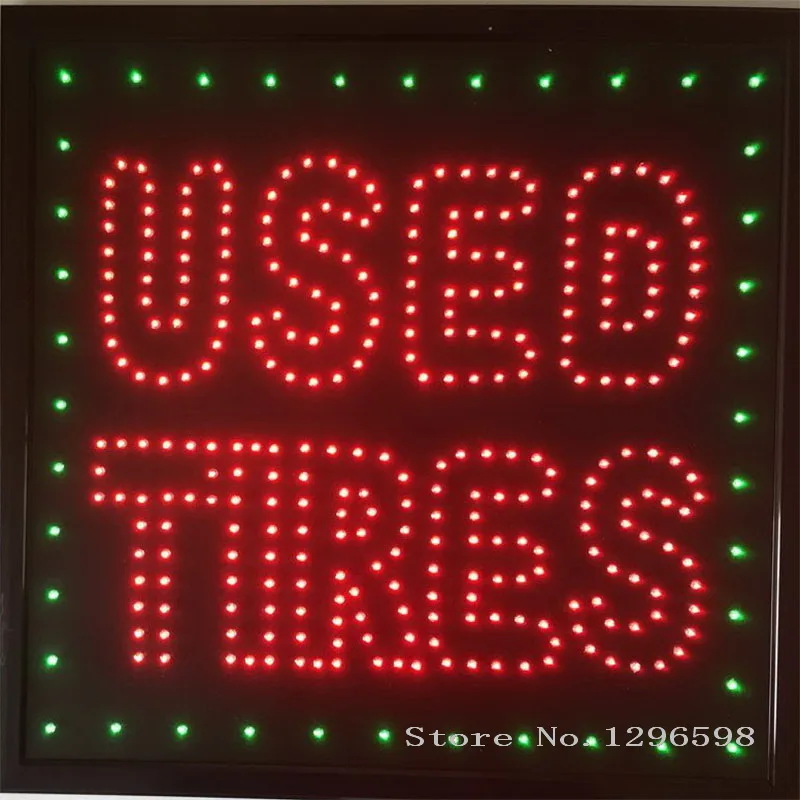 

CHENXI Led Used Tires business store open neon sign 19x19 Inch hot sale graphics 15mm pixels indoor car used of business