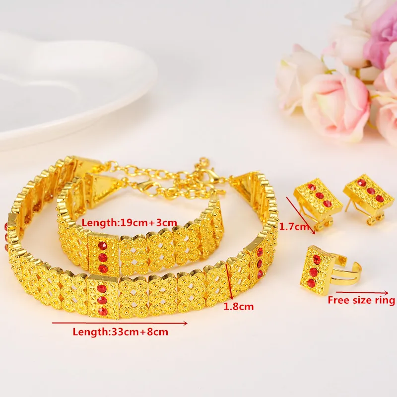 Комплект из колье серёг кольца и браслета с надписью GF|ethiopian jewelry set|wedding setethiopian |