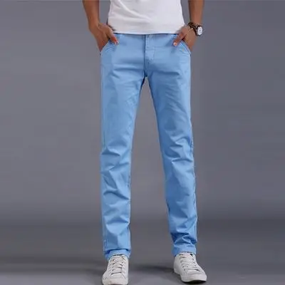

Cozimastarla Men Pants Stylish Clothing New Arrivals Solid Color Casual Pants Long Soft Buttoms Male Narrow Feet Pantalon Homme