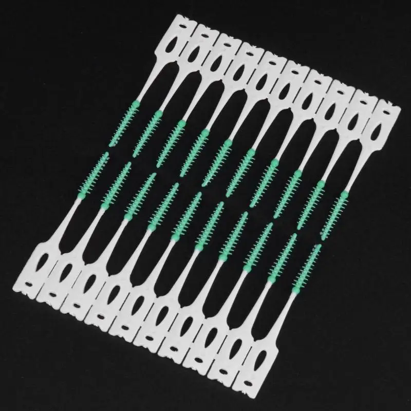 20pcs Soft Silicone Interdental Floss Brushes Tooth Cleaner Oral Care Soft Plastic Interdental Brush Toothpick Healthy Tool