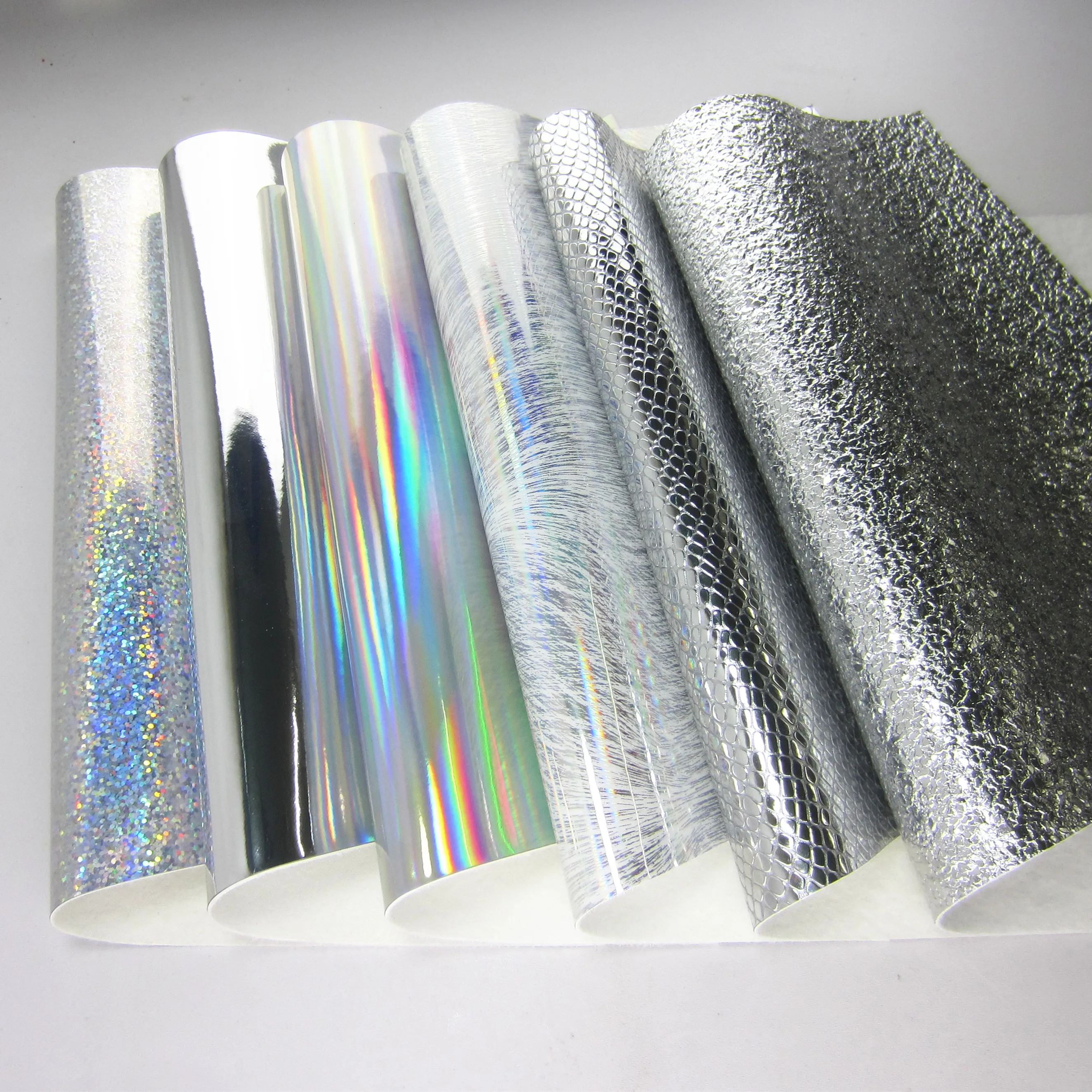Серебристая зеркальная ткань из искусственной кожи синтетическая кожа для сумок