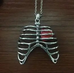 Anti-silver Regalrock модные модели анатомическая грудная клетка сердце Анатомия Цепочки и ожерелья - Окраска металла: Anti-silver
