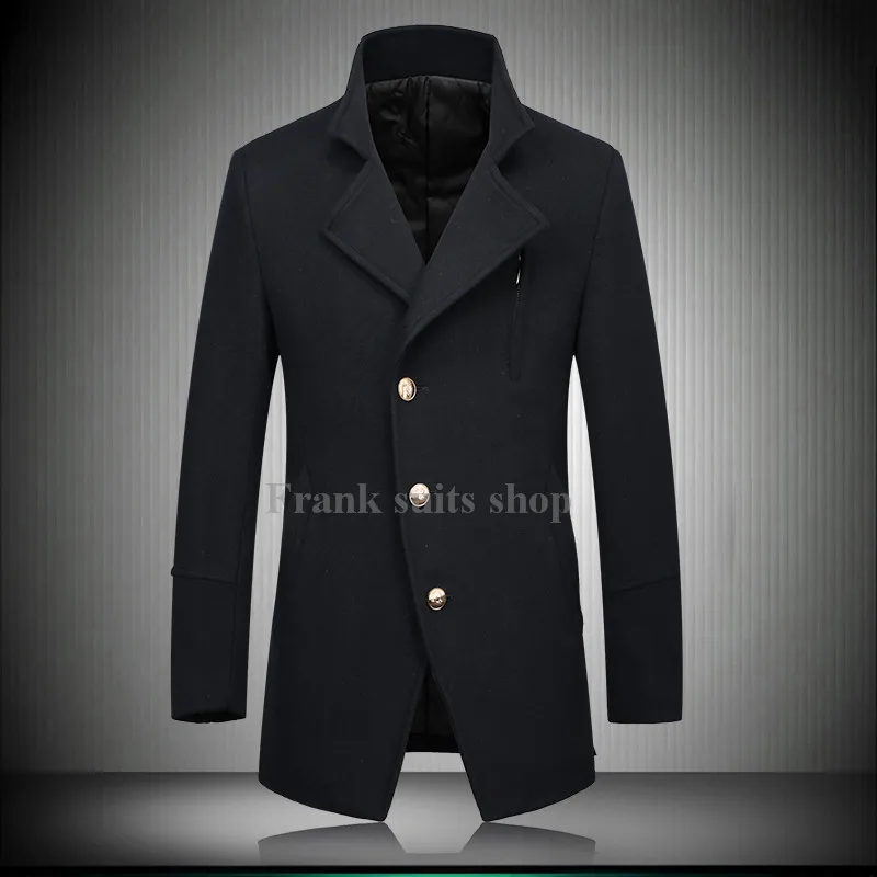 2017 мужские повседневные шерстяные пальто на заказ горячая распродажа теплая