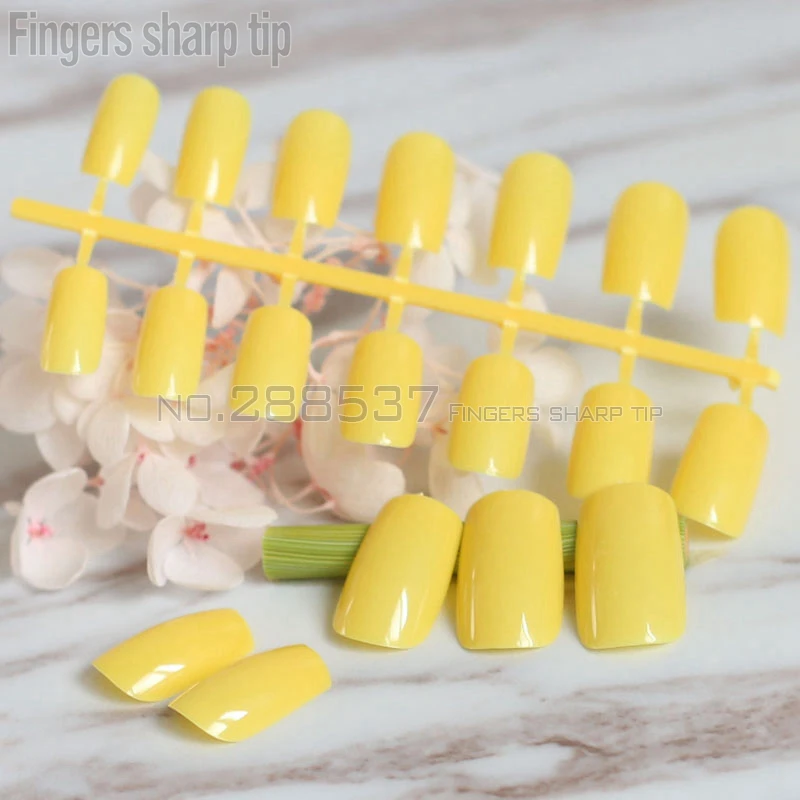 24 шт. новинка популярная прямоугольная секция яркие цвета сплошной цвет длинные