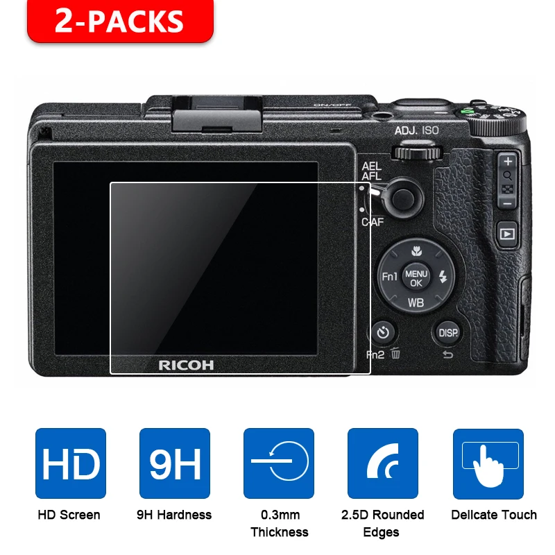 2 шт. закаленное стекло для защиты экрана Ricoh GR GR2 GRIII Mark III II CX6 CX5 CX4 CX3 CX2 CX1 Digital IV