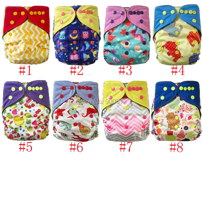 2017 Reusable Baby AIO Cloth diapers Cover With Microfiber Inserts bamboo terry layer For Boys & Girls Washable Diaper 300 Pcs