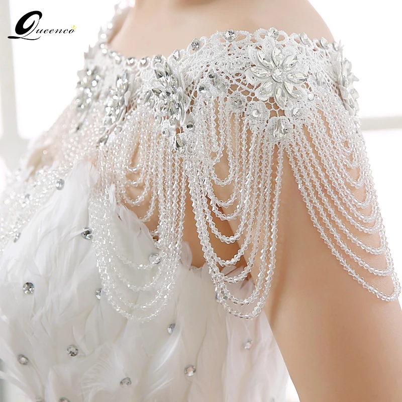 

New Luxury Lace Bridal Shoulder Chains Noble Wedding Chains Women Shoulder Straps Jewelry full Crystal Big Necklace
