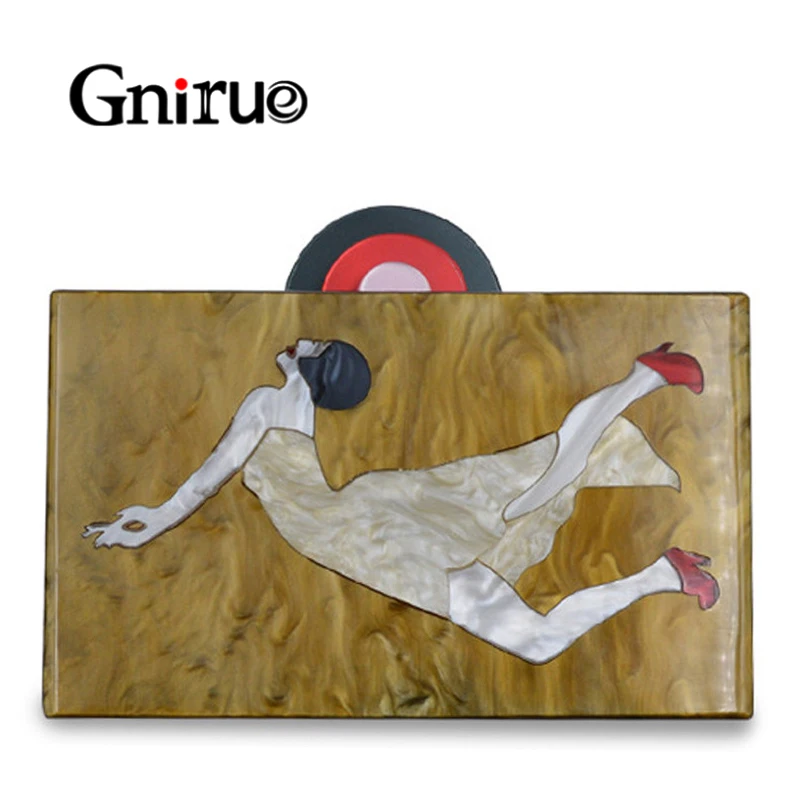 Новый брендовый модный кошелек женские винтажные сумки из акрила вечерние