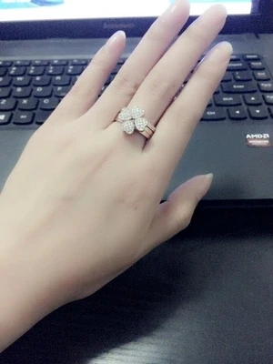 

YUN RUO Shinning Crystal 3 Rings Set Woman Fine Jewelry Titanium Steel & Rose Gold Color Wholesale Free Shipping USA Size Gift