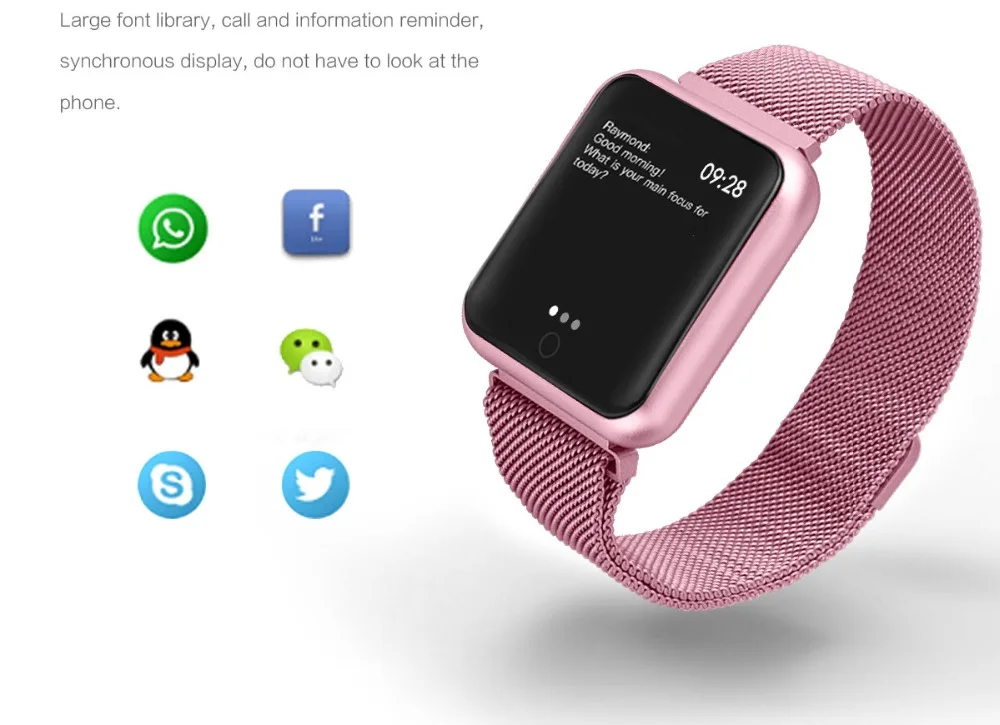 Smart watch band IP68 Профессиональный Водонепроницаемый мульти-спортивный режим сердечного ритма Многоязычная smart watch для iOS и Android