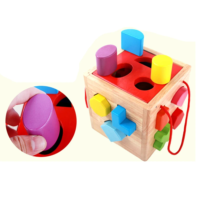 New Colorful Shape Puzzle Set Wooden Toy Educational Baby for Children Learning Developing Toys | Игрушки и хобби