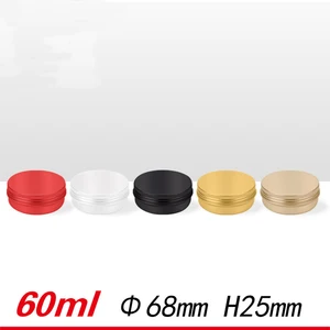 Алюминиевые банки, 30 шт.Лот, 60 мл, белые, красные, черные, золотые металлические жестяные косметические контейнеры 2 унции, цветные алюминиевые коробки ZKH92