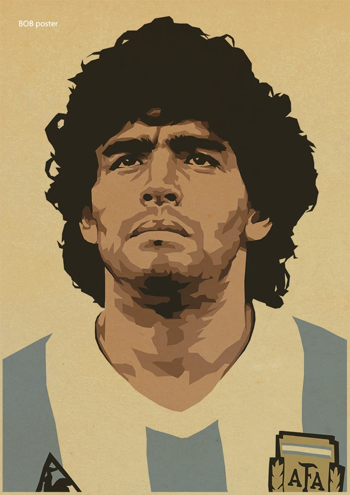 P081 Diego Armando Maradona настенные плакаты Футбольная звезда крафт-бумага Ретро плакат домашний декор Дом Бар Паб гостиная ВИНТАЖНЫЙ ПЛАКАТ - Цвет: P081