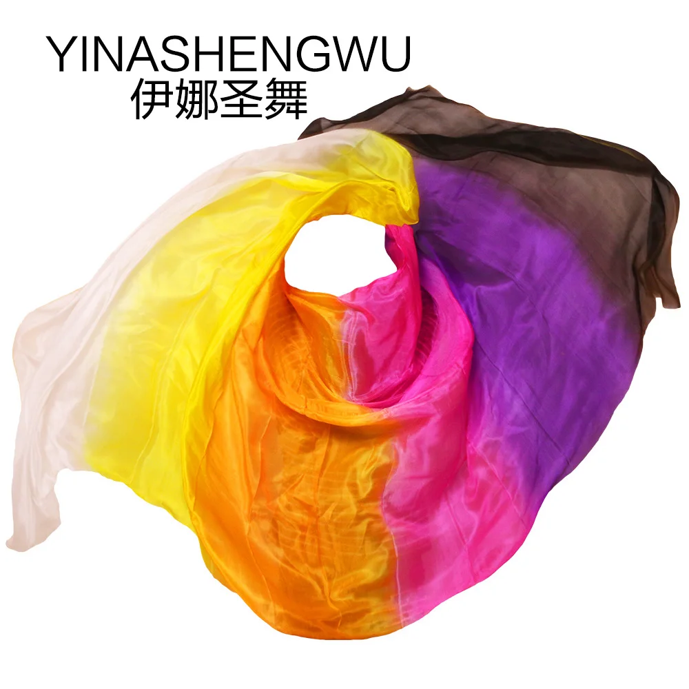 

Customized Silk Veils 100% Real Silk Belly Dance Veil Bellydance Accessories Hand Scarf Shawls Belly Dancer Performance Prop