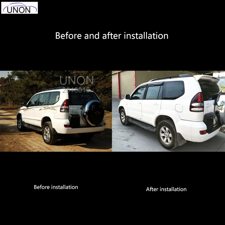 Для Toyota Land Cruiser Prado FJ120 4000 2700 спойлер 2003-2009 АБС пластик Неокрашенный праймер задний спойлер с Led светильник