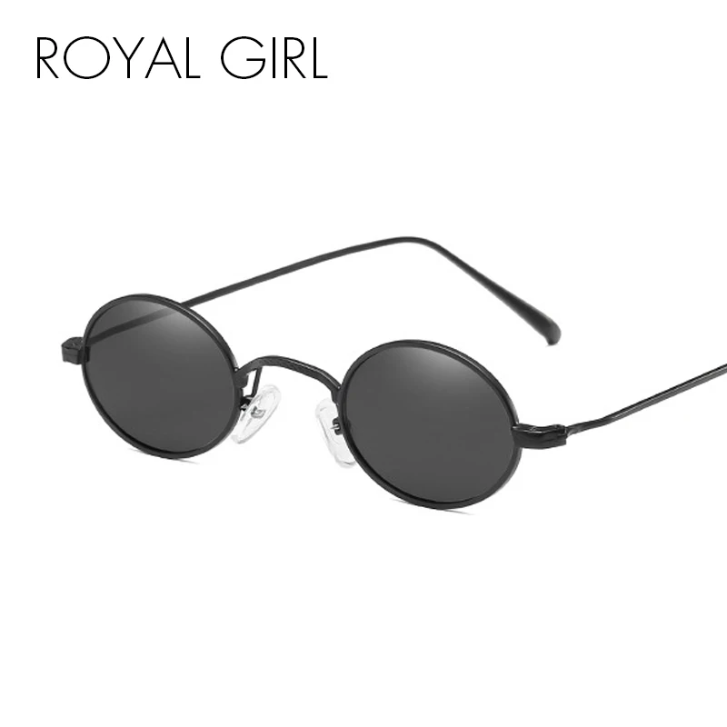 Солнцезащитные очки ROYAL GIRL маленькие овальные для женщин 2020 ретро металлическая