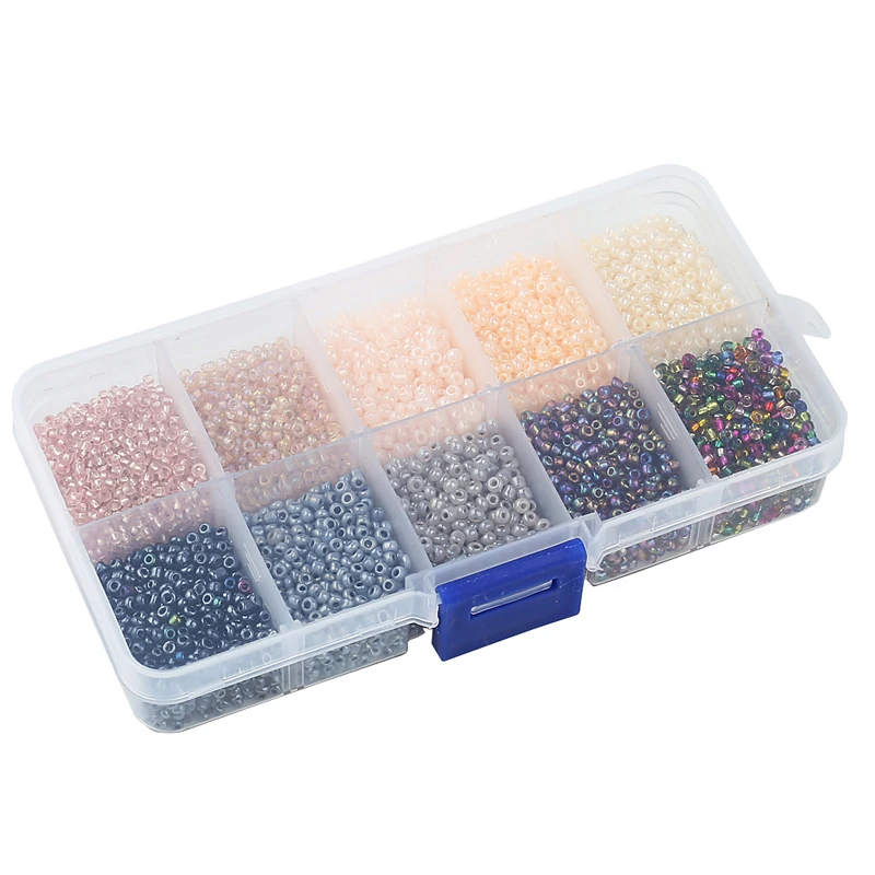 Одна коробка 10 видов цветов смешанные 2 мм чешские стеклянные бусины Австрийские