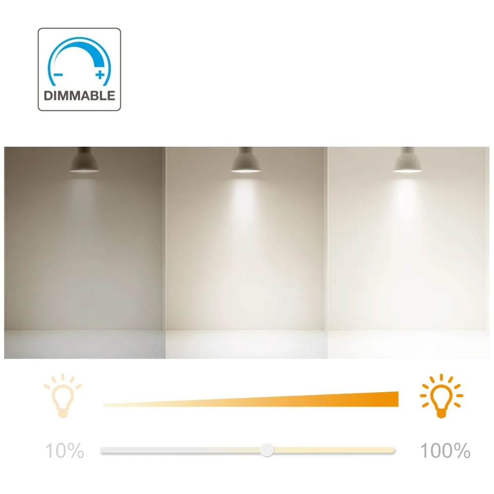 Dimmable GU10 Светодиодный точечный светильник 7 Вт 650Lm холодный белый 5000K светодиодный светильник для трека и вниз светильник s AC185~ 265V Замена галогенной лампы