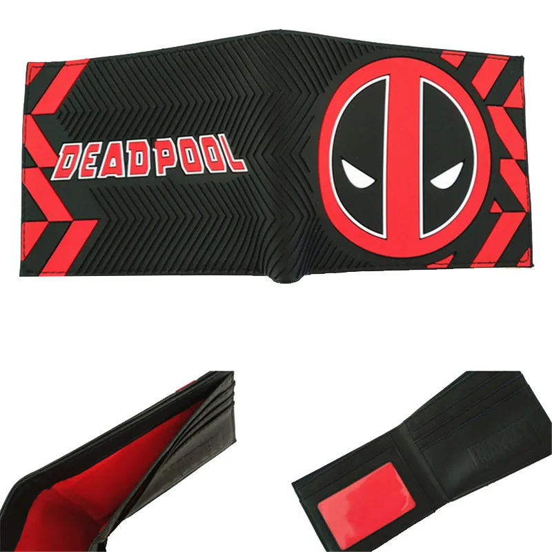Новое поступление Marvel дизайн Deadpool кошельки мультфильм аниме Dead Pool Сумка Кошелек складной держатель для карт кошельки короткий кошелек - Цвет: Синий