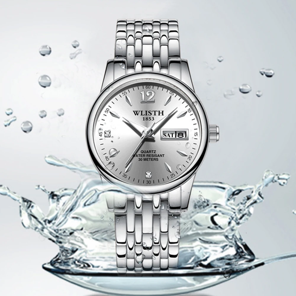 Женские часы WLISTH абсолютно новые роскошные бизнес из нержавеющей стали модные
