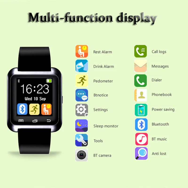 BANGWEI 201 New Men Smart Watch Pedometer LED Color Screen Bluetooth Connection Information Reminder Sport Watch+BOX | Наручные часы