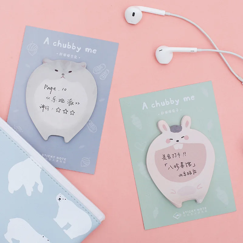 30 листов/блокнот клейкие заметки с милыми пухлыми животными милый Еженедельный