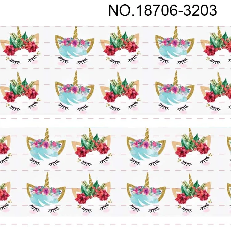 10 ярдов-разные размеры-мультяшная лента-единорог/мультяшное