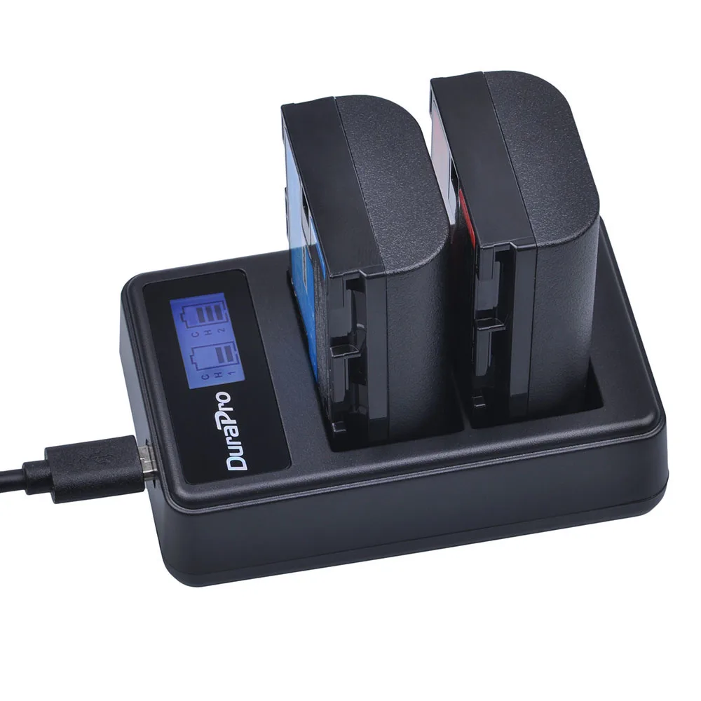 

2pc LP-E6 LP-E6N LP E6 Li-ion Battery Made With Japan Cells + LCD USB Charger For Canon EOS 5D Mark II III 7D 60D 6D Camera
