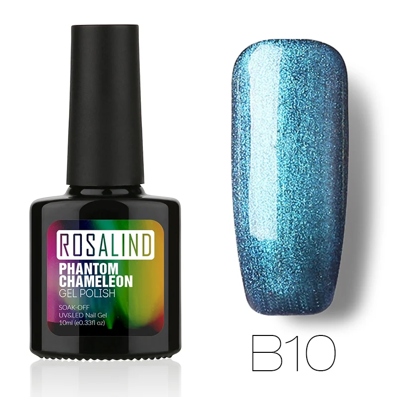 B10 ROSALIND стойкий 3D красочный фантомный лак для ногтей УФ Гель-лак для ногтей Блестящий эмаль для ногтей Блестящий Блеск Гель - Цвет: B10