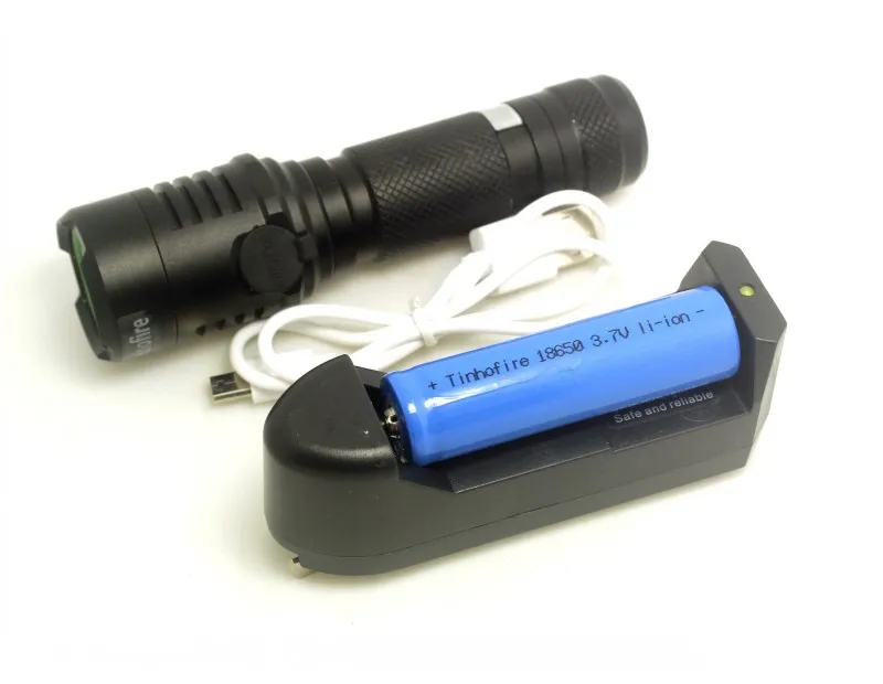 Tinhofire 6870 CREE XM L 2 2000 люмен L2 светодиодный фонарик лампа микро USB вход зарядное