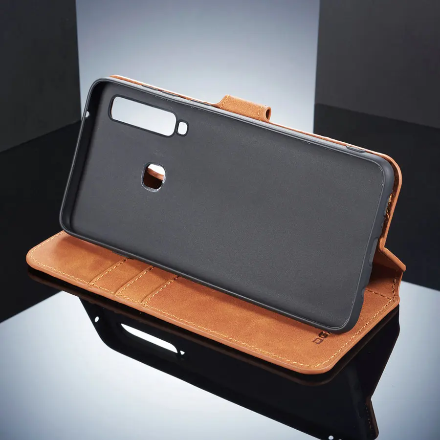 Винтажный кожаный чехол DG.MING с откидной крышкой для Samsung Galaxy A920 A9 2018 в стиле ретро